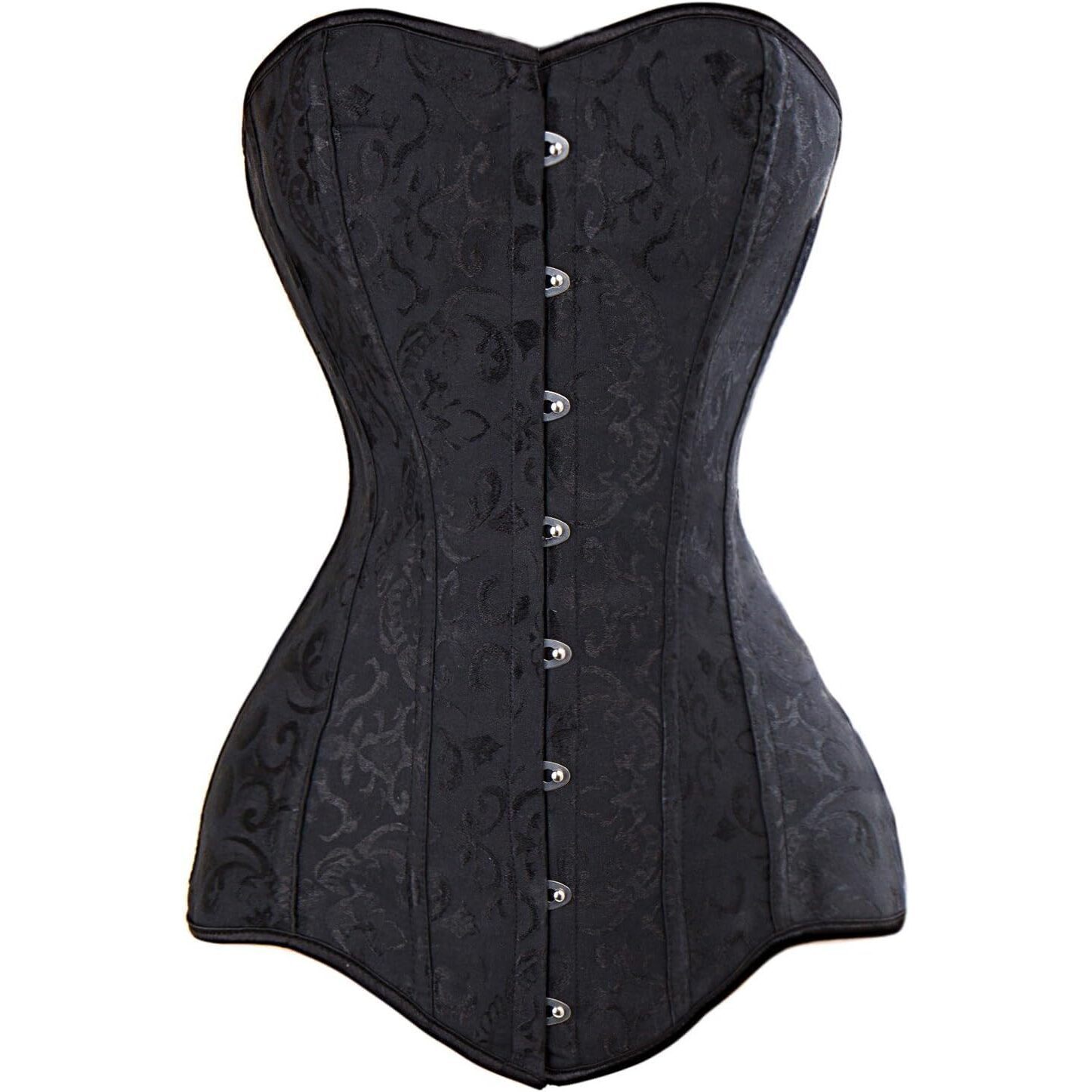 9211 Hourglass Longline Overbust Corset Steel Boned Long Torso Waist